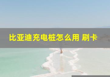 比亚迪充电桩怎么用 刷卡